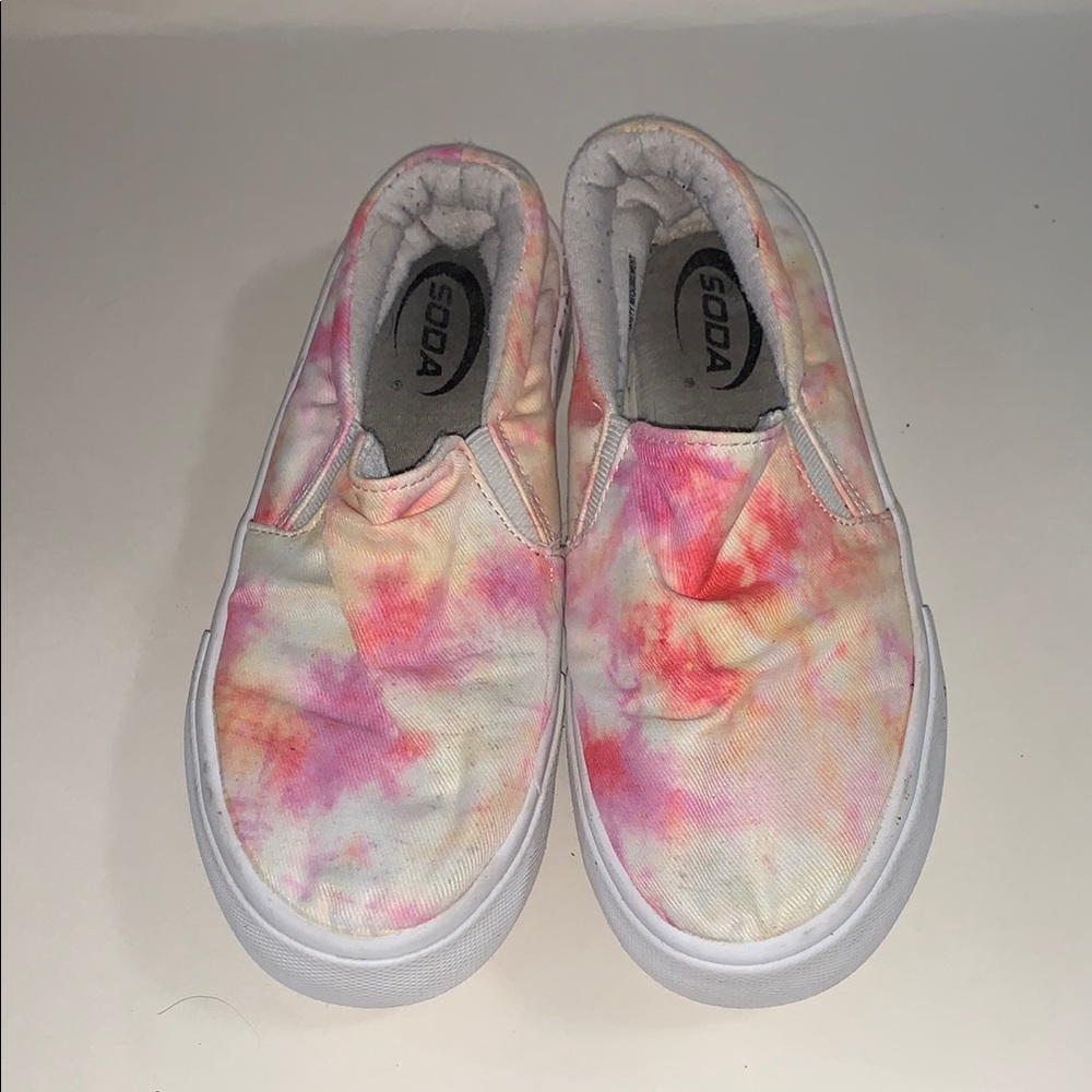 Soda Pink and Orange Tie-Dye Sneakers